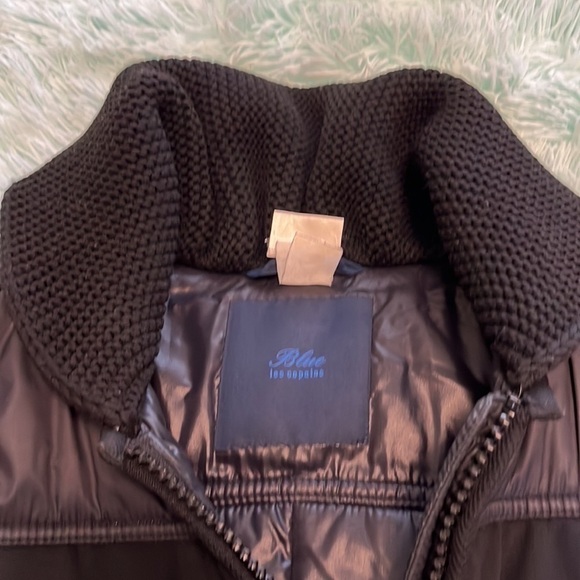 Blue les copains fabric and nylon car coat size medium. - Picture 12 of 14